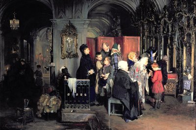 Prima della Confessione, 1877 da Aleksei Ivanovich Korzukhin